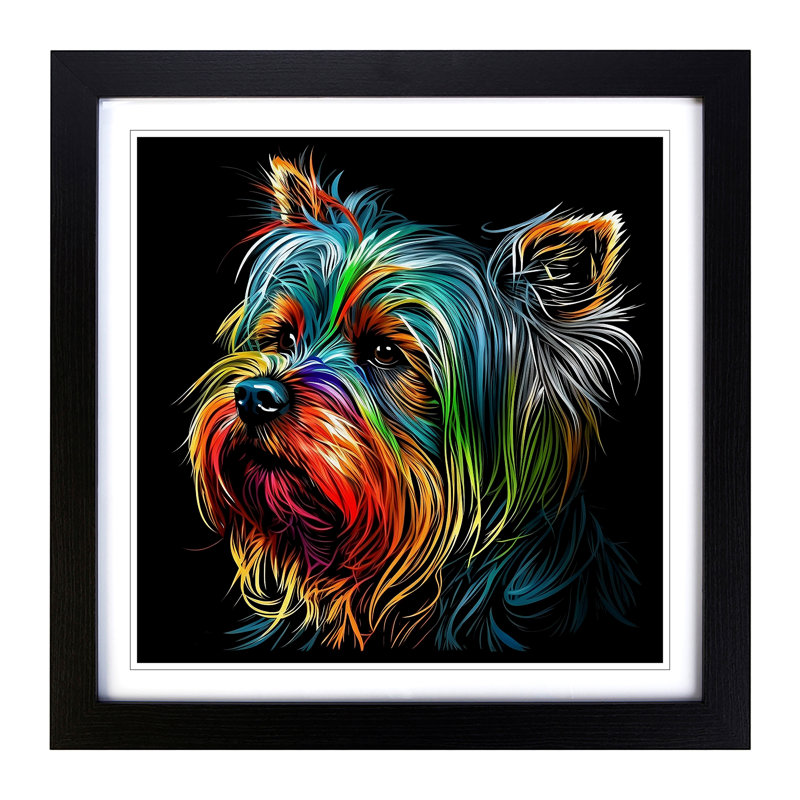 Single Picture Frame Print on Wood, Black Framed