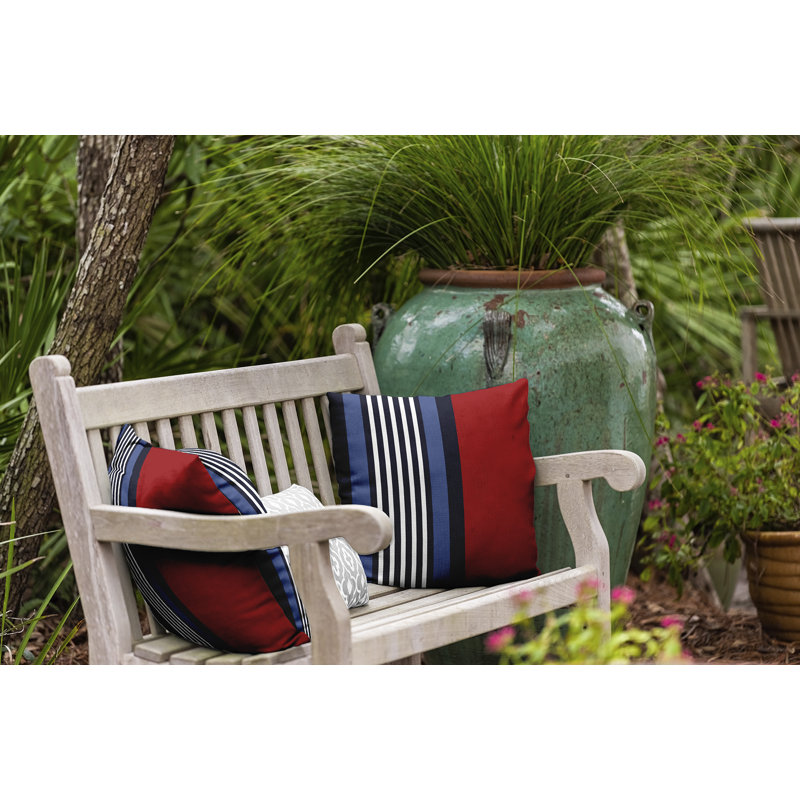 Housse de coussin d'extérieur carré Sail, Sun & Fun, 18 po x 18 po, Rouge / noir