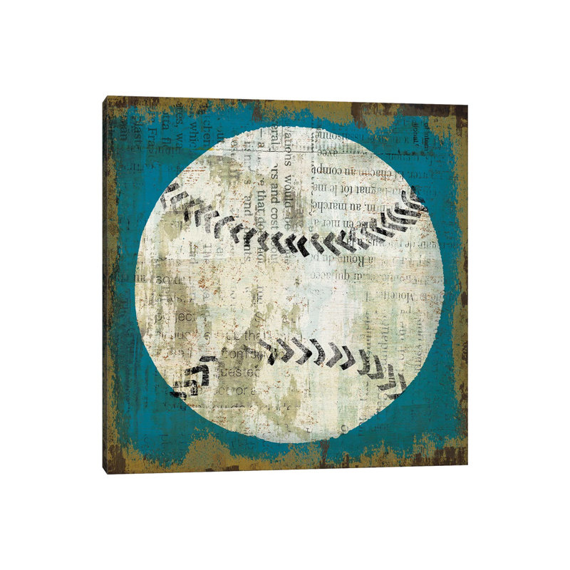 Ball I on Blue 1 Piece Wrapped Canvas Wall Art, 45.72 cm H x 45.72 cm W x 1.91 cm D
