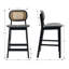 Upholstered Counter Stool with Solid Wood Frame-1646108532-1646108533