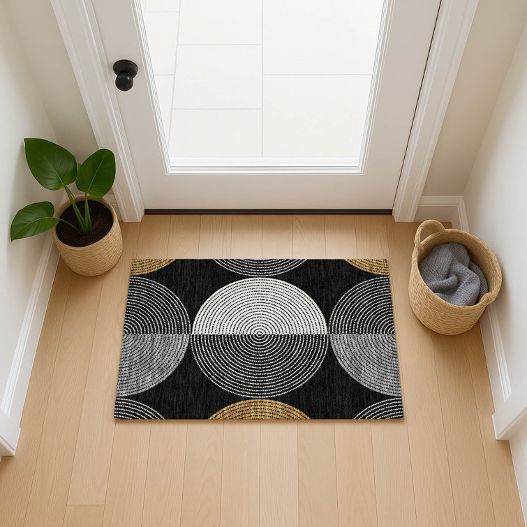 Machine Washable Indoor/Outdoor Hovey ACN2281 Geometric Rug