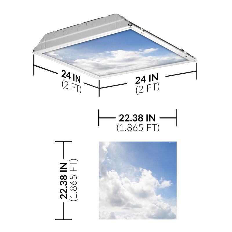 Cloud Square Fixture Component Ceiling Light