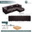 Canapé modulaire à compression en similicuir 105,7 po