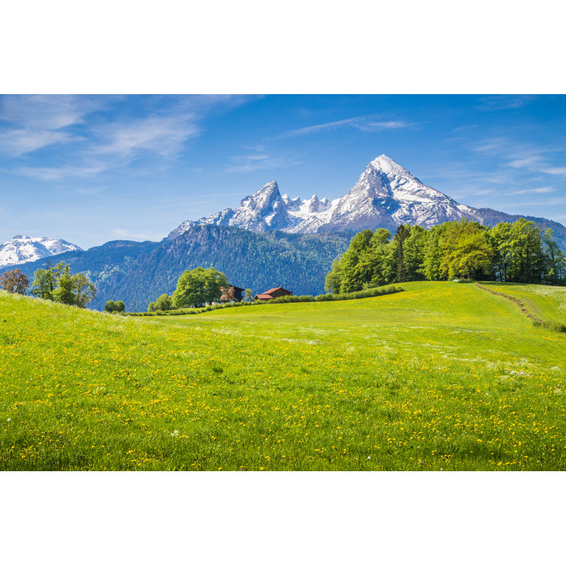 Green Meadows 1 Piece Wrapped Canvas Wall Art, 81cm H x 122cm W