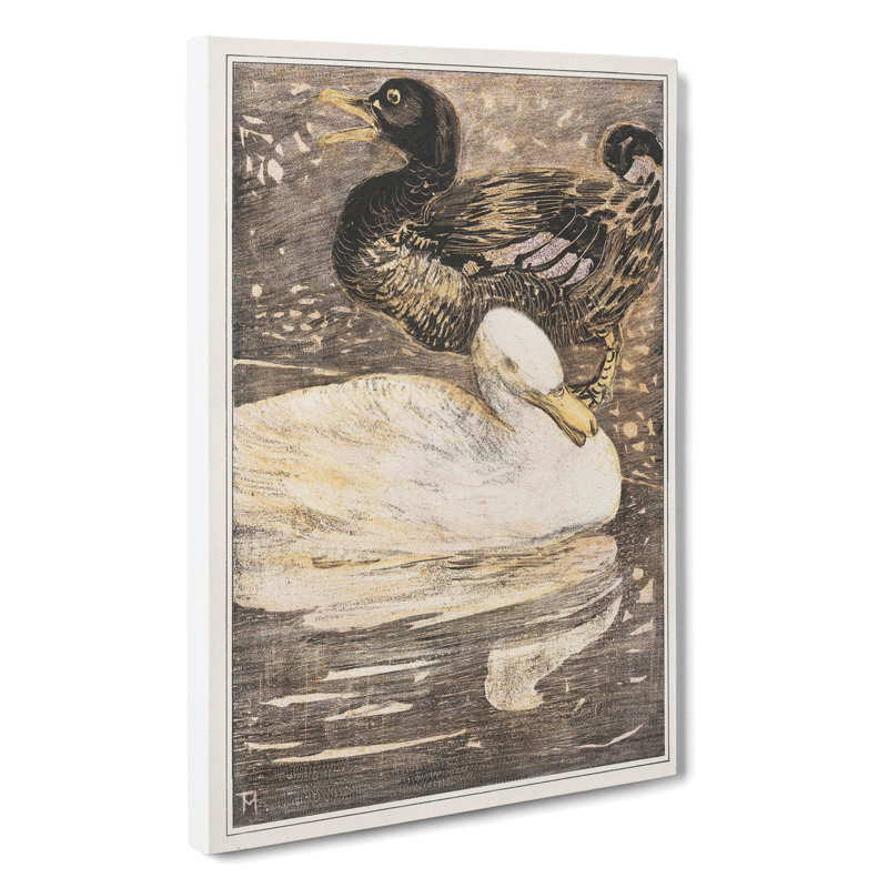 Two Ducks by Theo Van Hoytema - Wrapped Canvas Painting, 50cm H x 35cm W x 3cm D