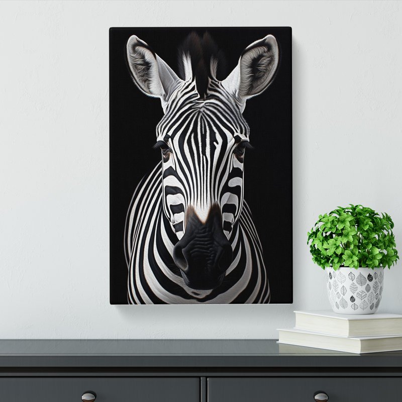 Zebra Contemporary - No Frame Print, 76cm H x 50cm W x 3cm D