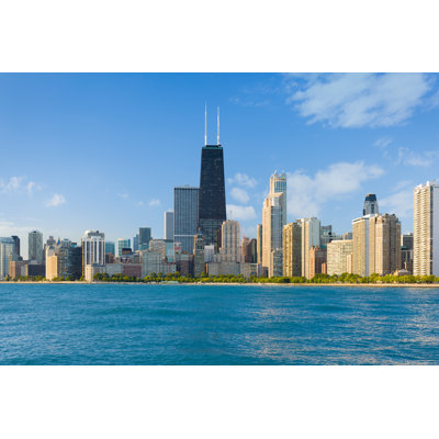 Cityscape of Chicago 1 Piece Wrapped Canvas Wall Art