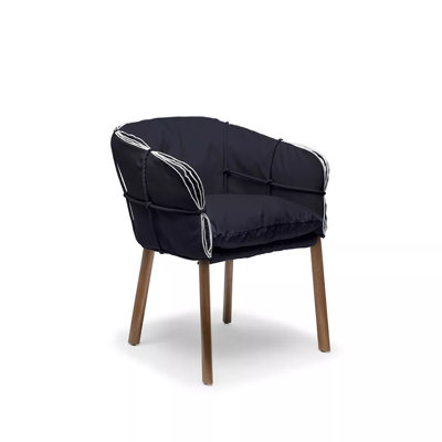 Parchment Upholstered Arm Chair