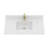 Quartz Stone 36" Rectangular Single Sink Vanity Top In Grain White With Undermount Ceramic Sink