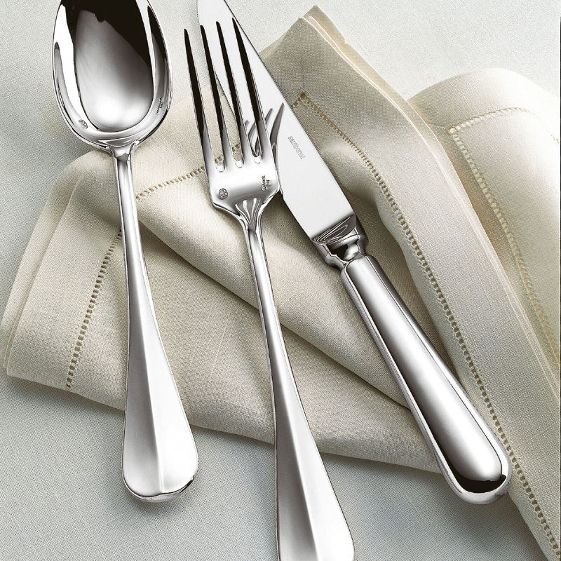 Baguette 5 - Piece Stainless Steel Flatware Set - Service for 1, Mirror Steel