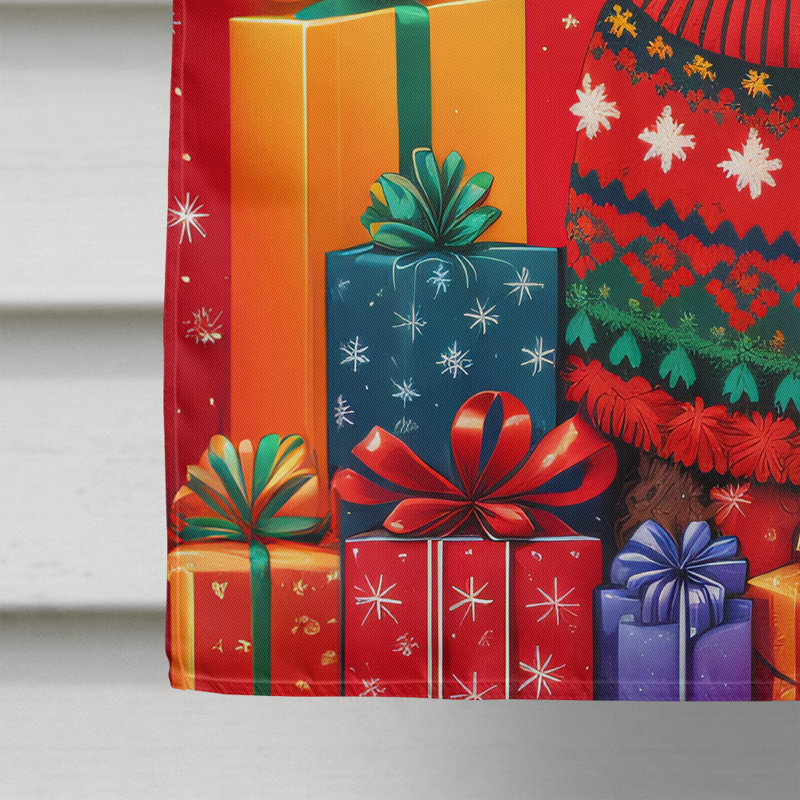 Drapeau de maison de Noël en polyester double face H 40 po x l 28 po