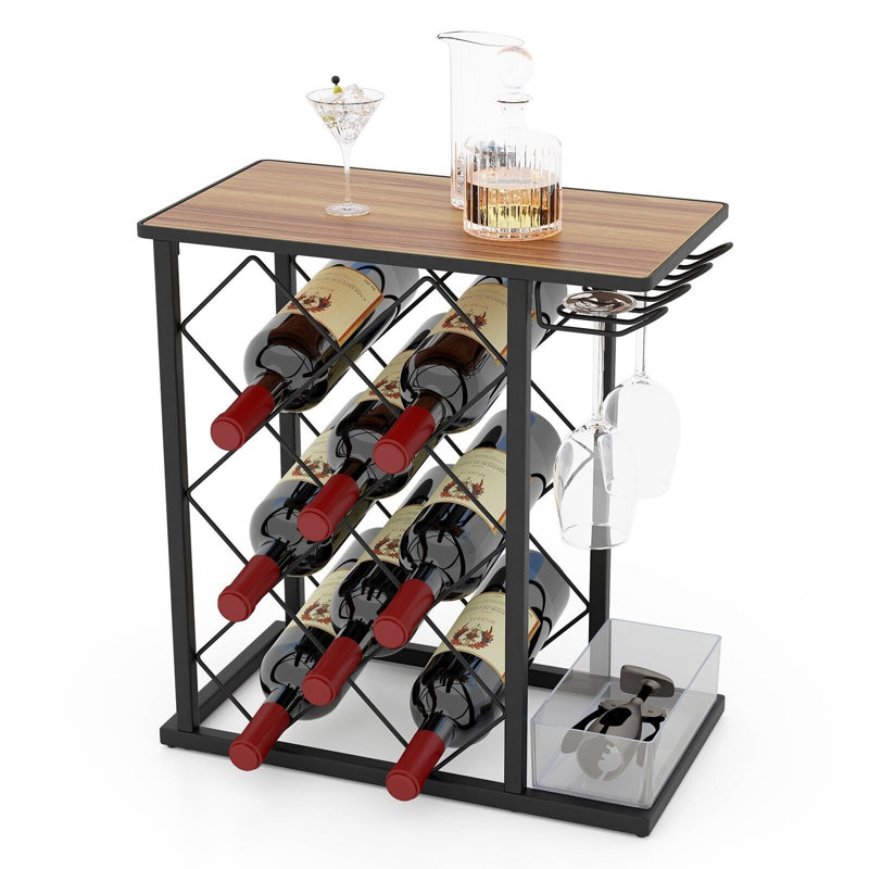 Aizen Wine Bottle & Glass Rack