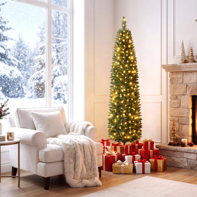 Arbre de Noël artificiel 5 pi avec lumières DEL blanc chaud