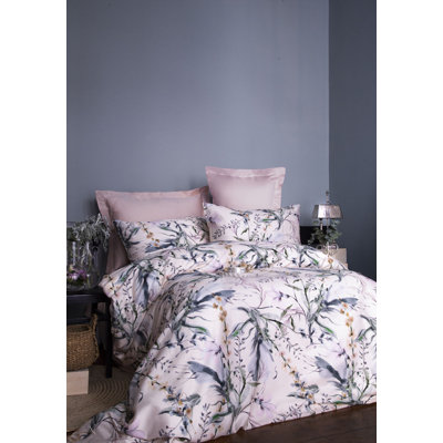 Satin Floral Duvet Cover