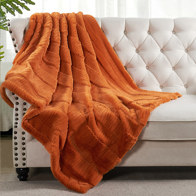 Throw Blanket, Burnt Orange