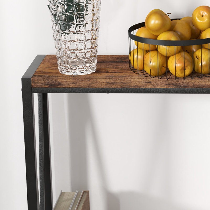 Ajaypal 109.98cm Console Table, Brown/Black