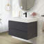 Meuble-lavabo mural 30 po avec lavabo rectangulaire intégré sans robinet