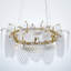 Lustre à intensité variable à 3 lumières de luxe moderne avec détails en cristal