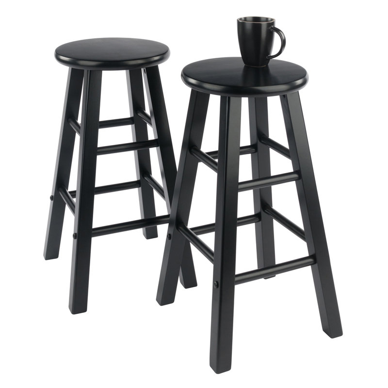 Azaya Bar Stool, Bar Stool (29.1" Seat Height), Black, 2