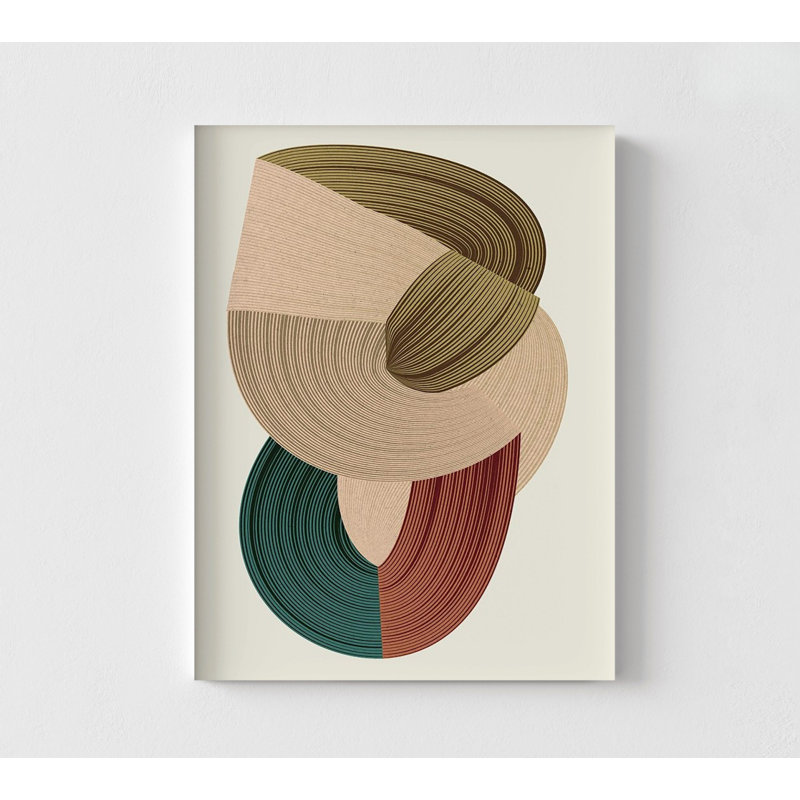 «Fibers 1» par Design Fabrikken, art abstrait coloré, idée de décor de salon ton de terre, affiche murale neutre de bureau de médecin
