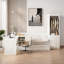 Lit plateforme en bois avec 6 tiroirs, tablettes, bureau et garde-robe-1635457632