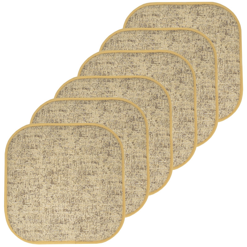 Coussin de coussin de chaise en mousse à mémoire de forme sans dossier 16 po x 16 po Broadway, 6, Brun clair / brun