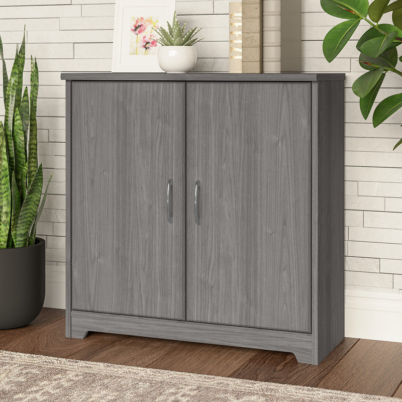 Huckins 30'' W 2 Door Storage Cabinet, Modern Gray