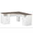 Summy 2 Piece Washed Gray L-Shaped Writing Desk & Storage Cabine Office Set