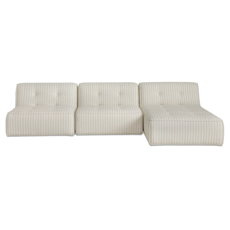 Perche 2 pièces Perrie, 2 Armless Chairs; Chaise, Brown Stripe Acrylic