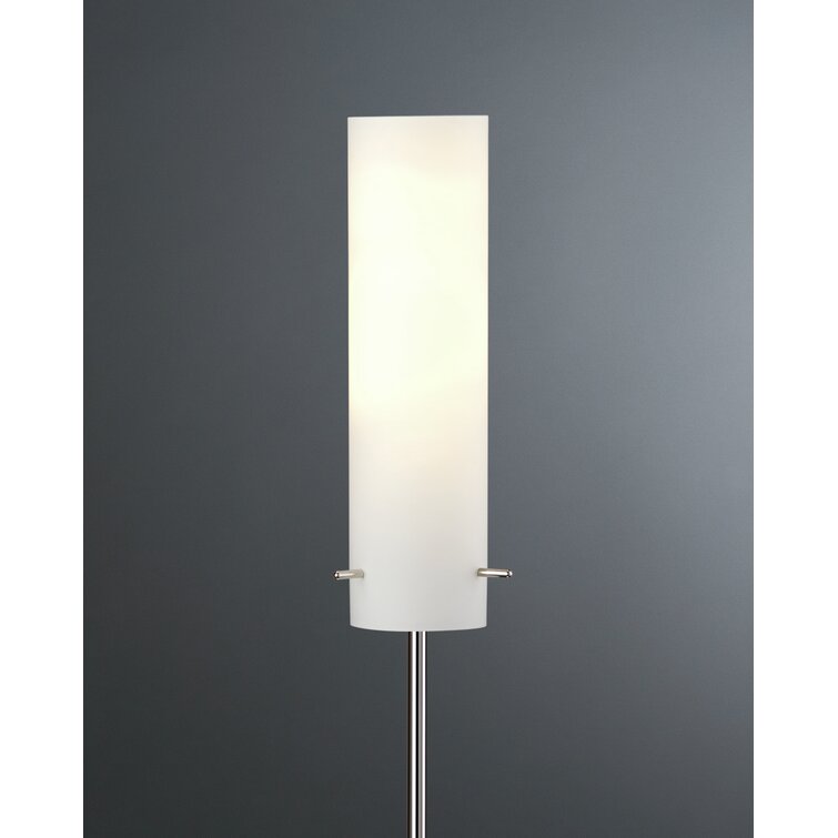 U-Rail 28cm H x 7.5cm W Glass Drum Lamp Shade ( Screw On ) in