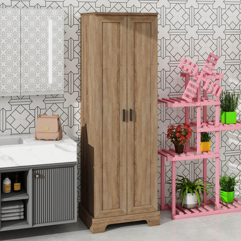 Bathroom/Office Storage Cabinet With Two Doors, Adjustable Shelf Inside