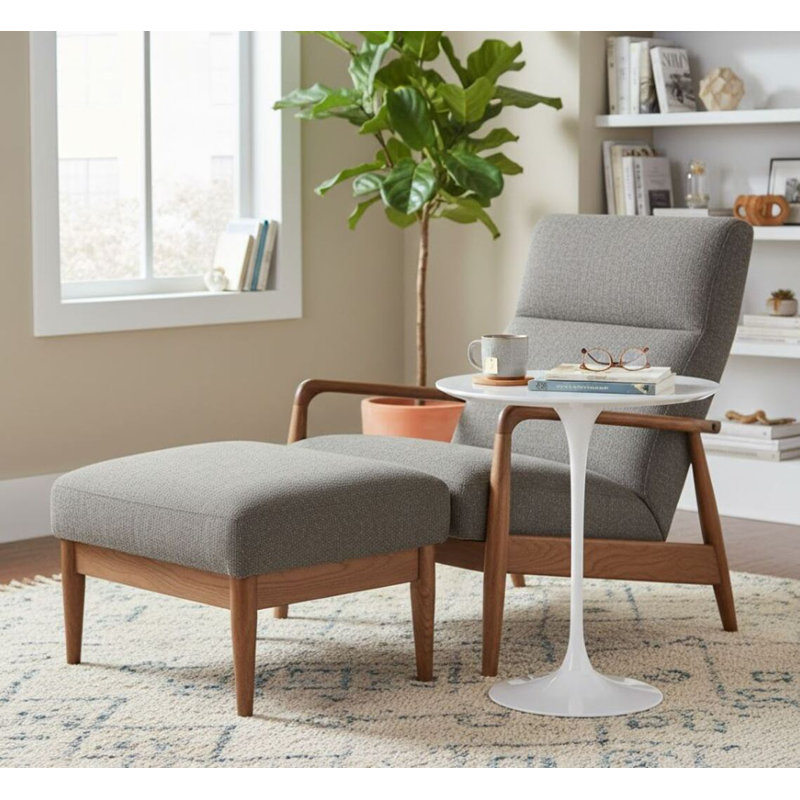 Table d'appoint ronde en MDF Varsho