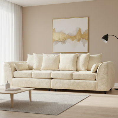 4 Seater Chenille Sofa