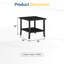 Table d'appoint d'extérieur en fer à 2 niveaux de 19 po Deins-109423123