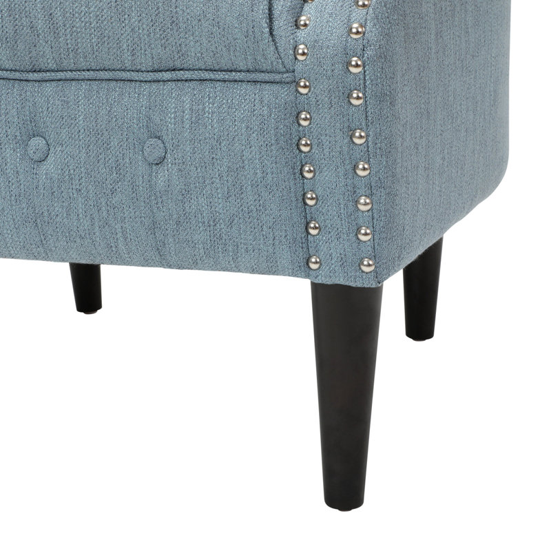 Canapé moderne + repose-pieds, Bleu
