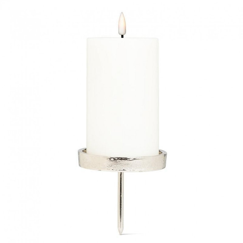 Porte-bougie pilier, Argent argent