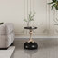 Table de bout en fer Fiontan Luxury Design, table d'appoint ronde minimaliste pour petits espaces-1623532758