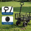 Chariot de jardin en acier robuste, chariot de jardin de capacité de charge de 950 lb avec pneu de 10 pouces et poignée rotative à 180 °