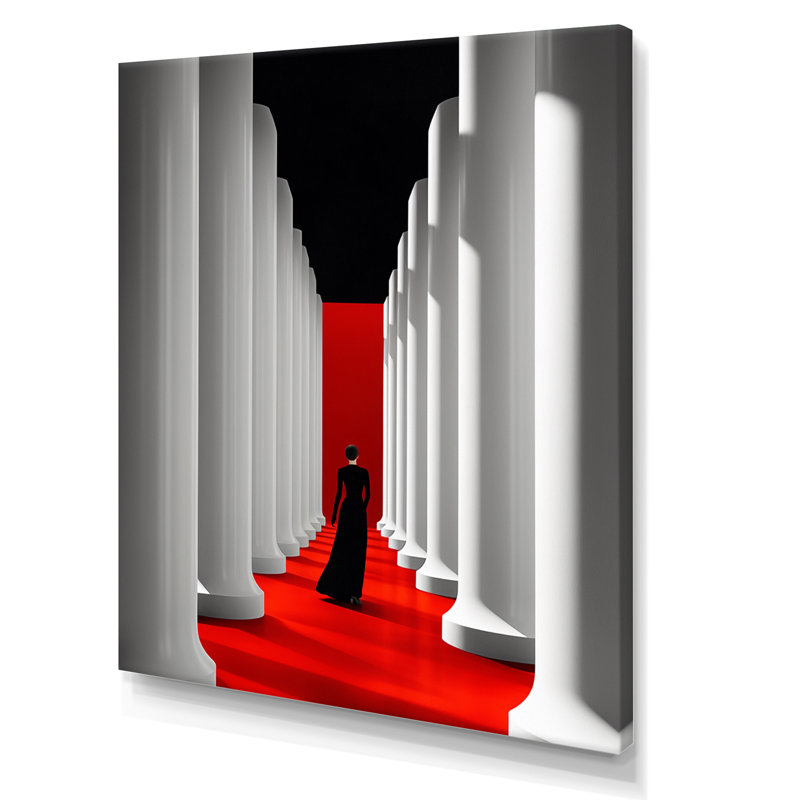 «Wandering On The Way Minimal Architecture - Abstract Landscape Wall Art Living Room», H 32 po x l 24 po x P 1 po