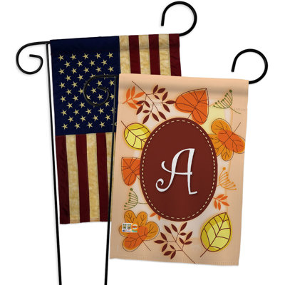 Drapeau de jardin d'automne 18,5 x 13 po Polyester