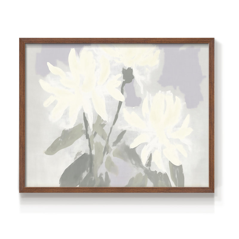 Floral Series-V -Framed Print - Restickable, 8" H x 10" W, Walnut