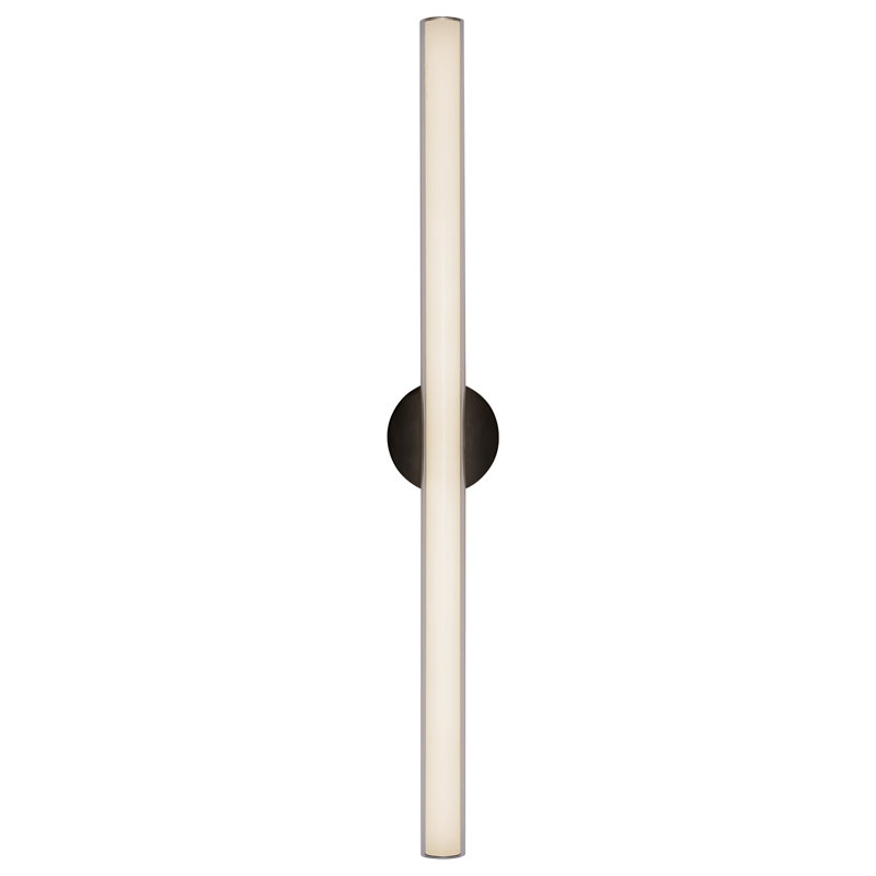 Tole 36-in Black dimmable LED Wall Sconce, Matte Black