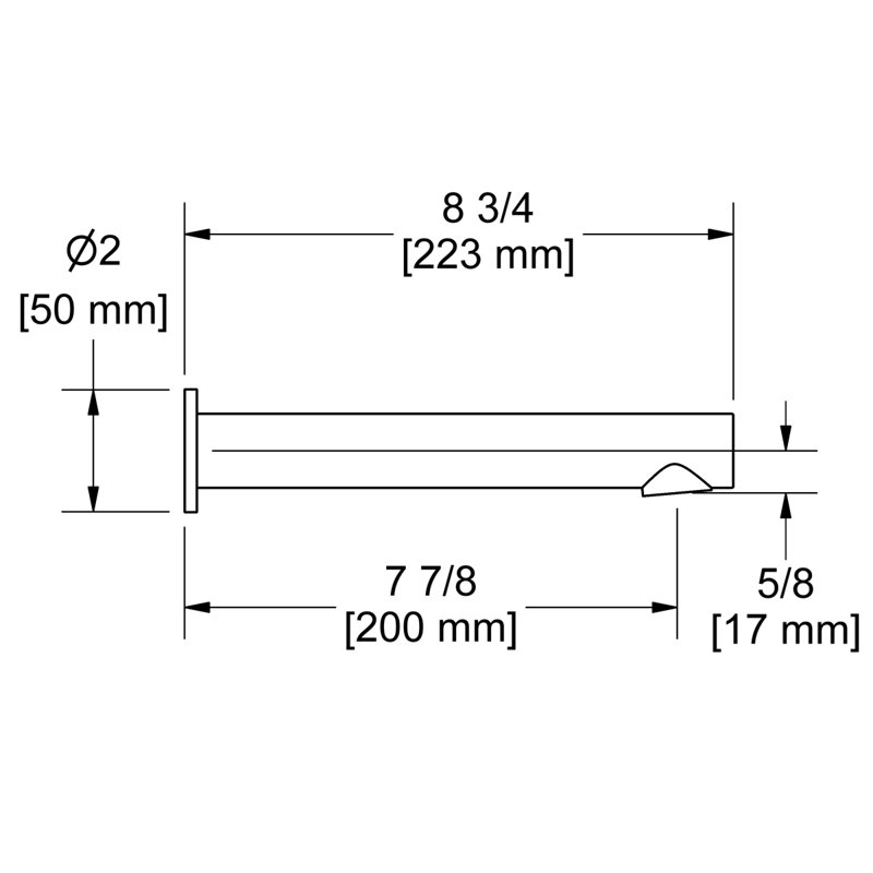Riobel Wall Mount Tub Spout, Brushed Nickel