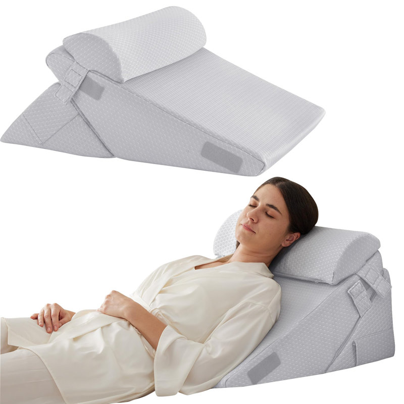 Wedge Pillow Headboard, 3PCS Orthopedic Bed Wedge Pillows Set for After Surgery, Adjustable Pillow Wedge for Acid Reflux&Back Pain Relief, Sleeping, Back Pillow for Bed Sitting Up