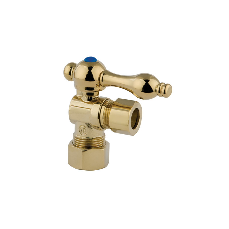 Quarter Turn Valve, Polished Brass