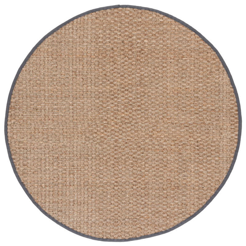 Arley Natural Fiber Seagrass Solid Color Rug, Round 10'