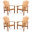Ensemble de 2 chaises Adirondack empilables en PEHD avec porte-gobelets, chaises d'extérieur toutes saisons Dareona-1074399241-1090162035
