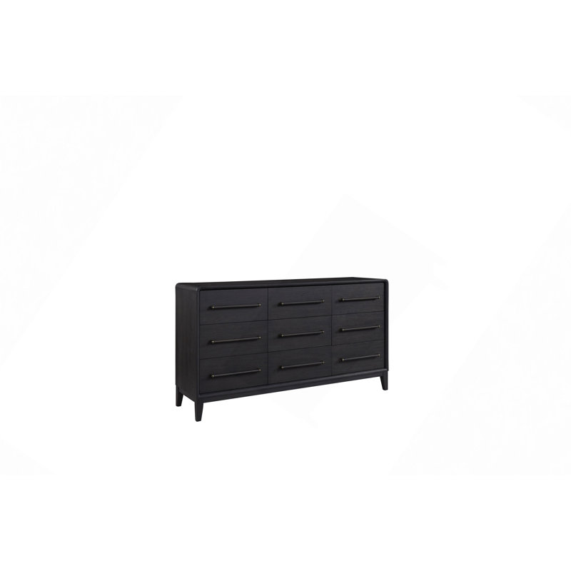 Commode à tiroirs, coffre de rangement à 9 tiroirs avec boîte à bijoux, tiroirs doublés de feutre et de cèdre, guides latéraux pour un fonctionnement en douceur