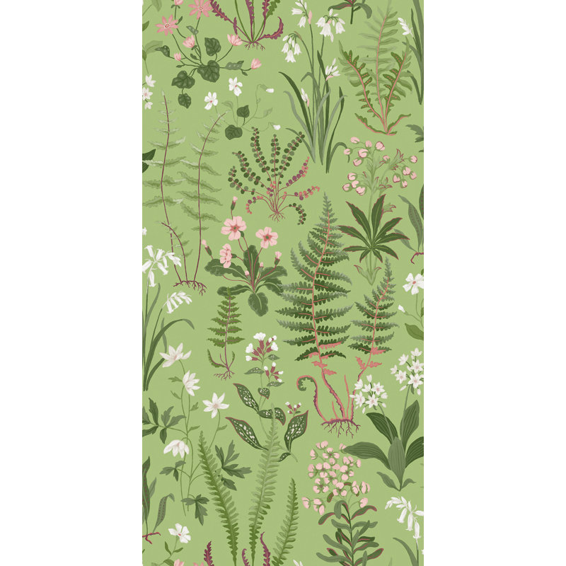  Papier peint vert Oshibana, Vert clair