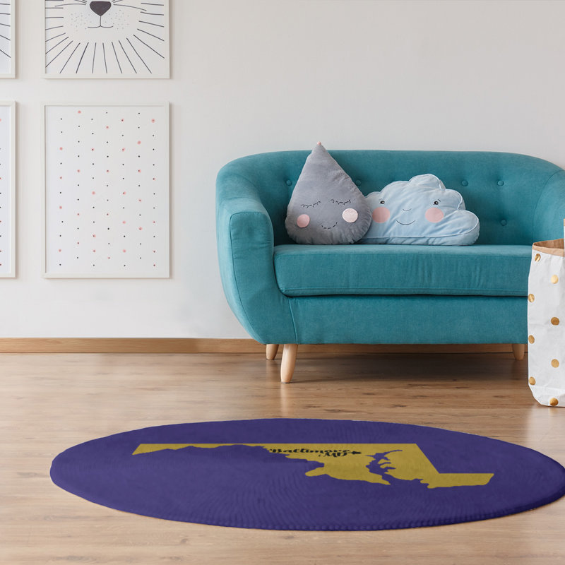 Chenille Indoor Rug, Round 5'